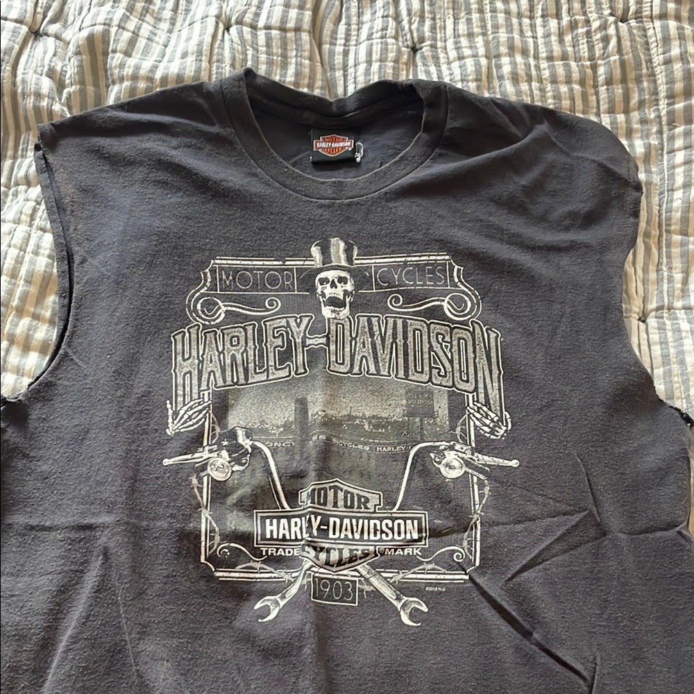 Harley-Davidson Black Sleeveless Men's Shirt